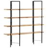 vidaXL Bibliotecă cu 4 niveluri, 160x35x160 cm, lemn masiv de mango