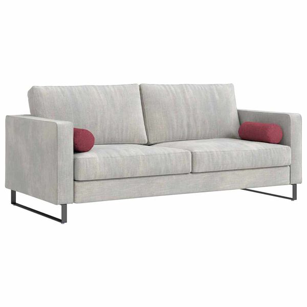 vidaXL Perne Bolster 2 pcs Roșu Vin Ø 15 x 40 cm țesătură