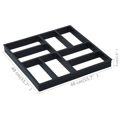 vidaXL Matrițe pentru pavaje, 2 buc., 40 x 40 x 4 cm, plastic