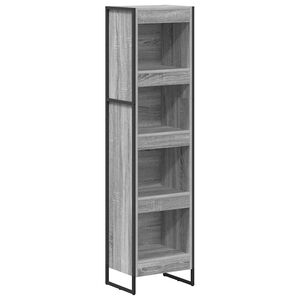 vidaXL Dulap pentru cărți 40 x 30 x 155 cm Lemn prelucrat Gri Sonoma
