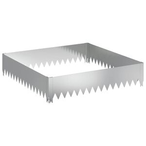 vidaXL Margine pentru gazon 100 x 100 x 20 cm Oțel Argintiu