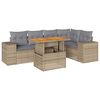vidaXL Set canapele de grădină cu perne, 6 piese, bej, poliratan