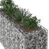 vidaXL Pat ridicat din gabion Argintiu 170 x 50 x 80 cm