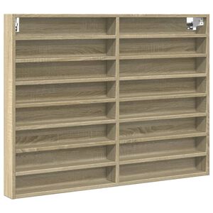 vidaXL Dulap cu vitrină, stejar sonoma, 100x8,5x75 cm, lemn prelucrat