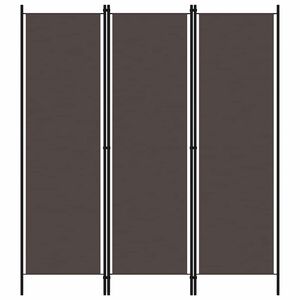 vidaXL Paravan de cameră cu 3 panouri, maro, 150 x 180 cm