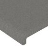 vidaXL Pat box spring cu saltea, gri &icirc;nchis, 90x200 cm, textil