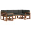 vidaXL Set de canapele de exterior cu pernă 6 pcs Natural și Antracit