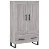 vidaXL Dulap gri Sonoma 69,5x31x115 cm, lemn prelucrat