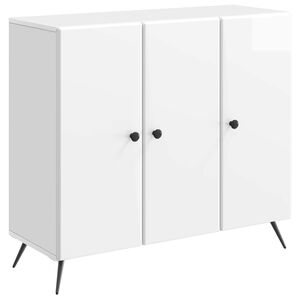 vidaXL Bufet Alb foarte lucios 89 x 34,5 x 80 cm Lemn prelucrat