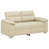 vidaXL Canapea cu 2 locuri, crem, 160x81x84 cm, piele ecologică