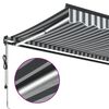 vidaXL Copertină retractabilă automat LED-uri antracit/alb 600x350 cm