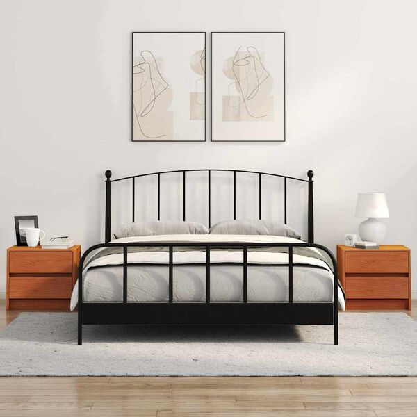 vidaXL Mese de noptieră 2 pcs Maroniu cerat 40 x 30.5 x 35.5 cm