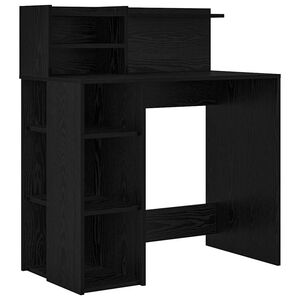 vidaXL Birou Stejar Negru Lemn prelucrat 90 x 48 x 101,5 cm