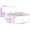 vidaXL Cadru de pat Gri Sonoma 160 x 200 cm Lemn de pin masiv