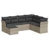vidaXL Set canapele de grădină cu perne, 7piese gri deschis poliratan