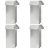vidaXL Gard pentru melci 4 buc. 13,5 x 13,5 x 25 cm Oțel Galvanizat
