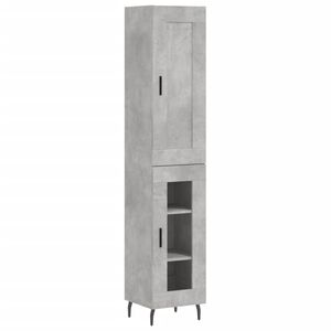 vidaXL Dulap &icirc;nalt, gri beton, 34,5x34x180 cm, lemn prelucrat