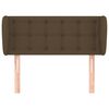 vidaXL Tăblie de pat cu aripioare maro &icirc;nchis 93x23x78/88 cm textil