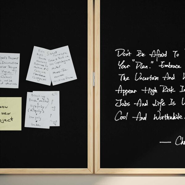 vidaXL Tablă de Anunțuri Negru 80 x 80 x 1.4 cm Lemn masiv de pin