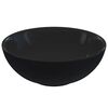 vidaXL Lavoar negru lucios Ø28x10 cm ceramică