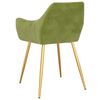 vidaXL Scaune de bucătărie, 4 buc., verde deschis, catifea