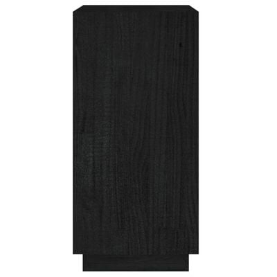 vidaXL Bibliotecă, negru, 40x35x71 cm, lemn masiv de pin