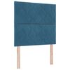 vidaXL Pat cu arcuri cu headboard Albastru &icirc;nchis 120 x 190 cm Catifea