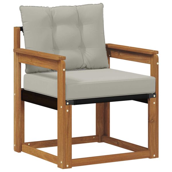 vidaXL Set de canapele de exterior Lemn solid de Acacia și Textilene