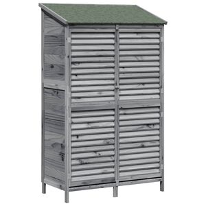 vidaXL Sălaș de grădină Gri 106 x 56 x 176,5 cm Lemn de Brad Solid