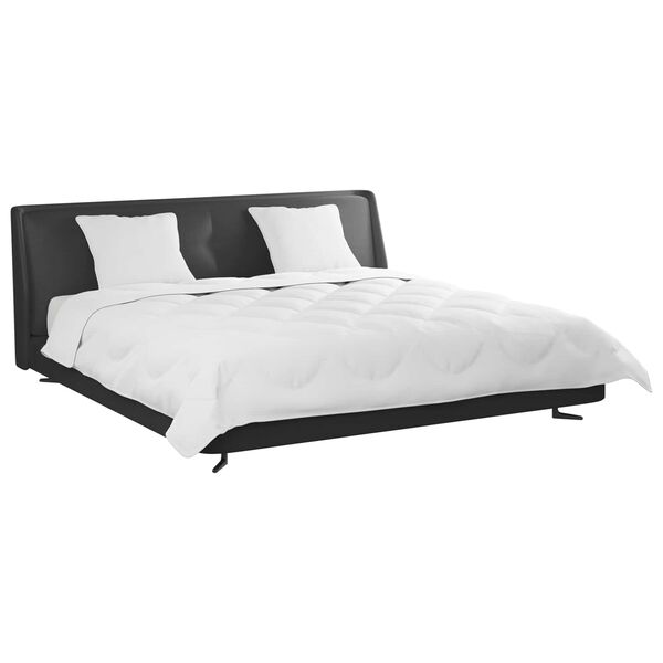 vidaXL Set de Pături cu pernă 3 pcs Alb Microfibră și Pene de Rață