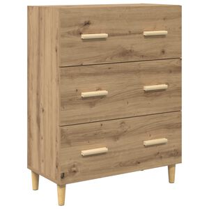 vidaXL Bufet Stejar Artizanal 69,5 x 34 x 90 cm Lemn prelucrat