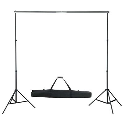 vidaXL Kit studio foto cu fundal, lămpi și umbrele