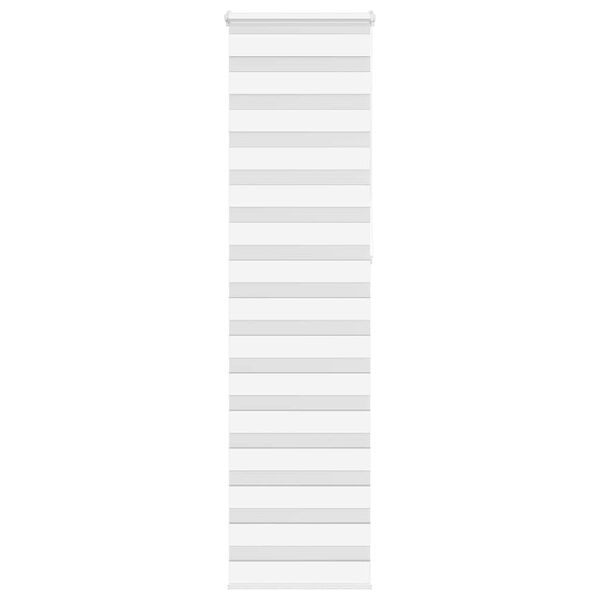 vidaXL Jaluzea tip zebra alb lățime țesătură 55,9 cm poliester