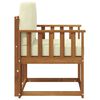 vidaXL Canapea de exterior Lemn de acacia solid și poliester natural