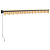 vidaXL Copertină retractabilă, galben/alb, 3x2,5 m, textil/aluminiu