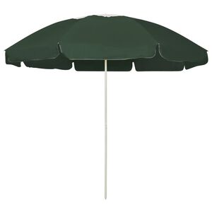 vidaXL Umbrelă de soare de plajă, verde, 240 cm