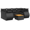 vidaXL Set canapele de grădină cu perne, 7 piese, negru, poliratan