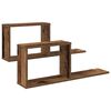 vidaXL Rafturi suspendate 2 buc. Lemn vechi 80 x 15 x 30 cm