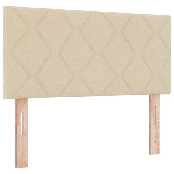 vidaXL Tăblie cap cu headboard Crem 90 cm Piele artificială