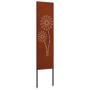 vidaXL Ecran de intimitate pentru grădină Traforaj Ruginit 32 x 140 cm