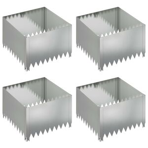 vidaXL Margine pentru gazon 4 buc. 60 x 60 x 35 cm Oțel Argintiu