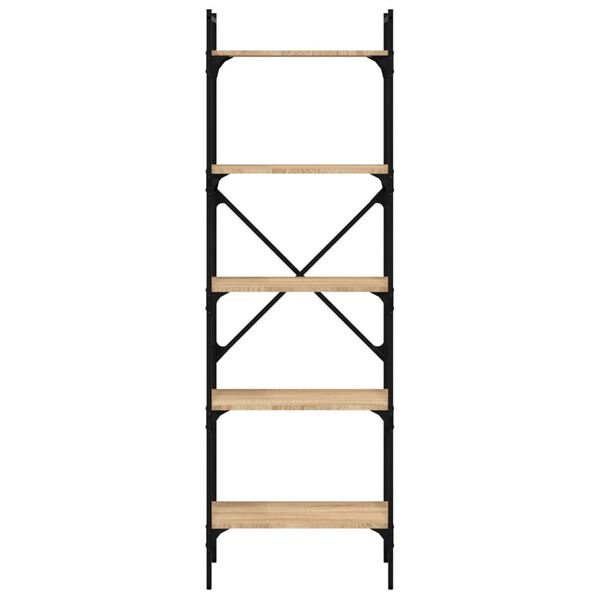 vidaXL Bibliotecă cu 5 niveluri, stejar sonoma, 56x31,5x174 cm, lemn