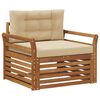 vidaXL Canapea de exterior Lemn de acacia solid și poliester