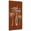 vidaXL Decor de perete de grădină 105x55 cm design palmier oțel corten