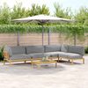 vidaXL Set de canapea cu pernă Simplu 5 pcs Gri Lemn Solid de Acacia