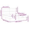 vidaXL Cadru de pat otoman cu saltele, țesătură neagră 200x200cm