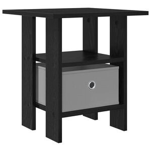 vidaXL Noptieră cu sertar Stejar Negru 41 x 40 x 45 cm Lemn compozit