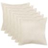 vidaXL Husă pentru pernă 6 buc. HOUTEN Crem 80 x 80 cm Boucl&eacute;