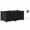 vidaXL Vază pentru Grădină 2 pcs Negru 80 x 40 x 37,5 cm Plastic