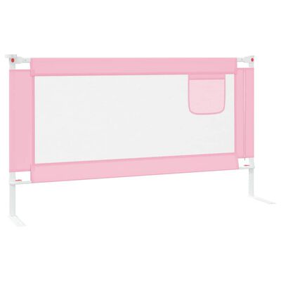 vidaXL Balustradă de protecție pat copii, roz, 150x25 cm, textil